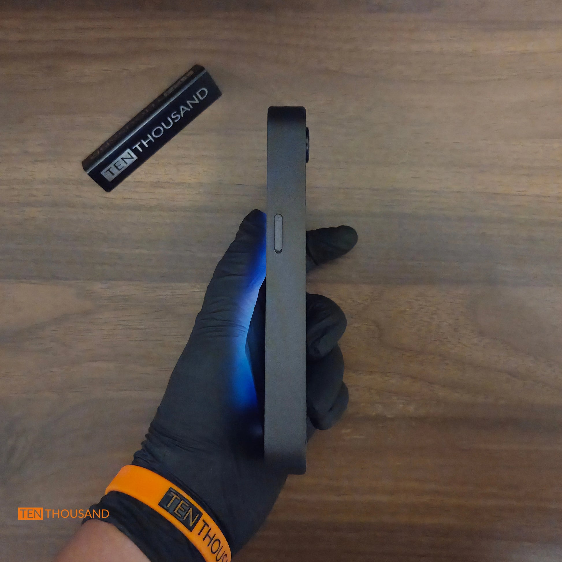 iPhone 17e side frame view showing custom camera relocation engineering