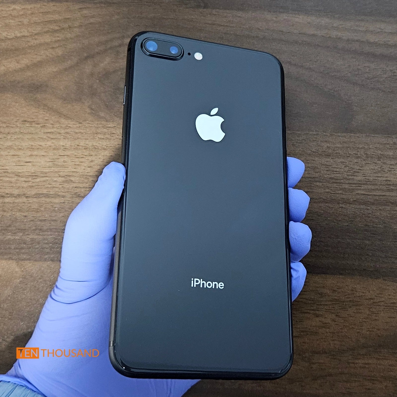 Rear view of iPhone 8 Plus hidden camera phone showing unchanged original design