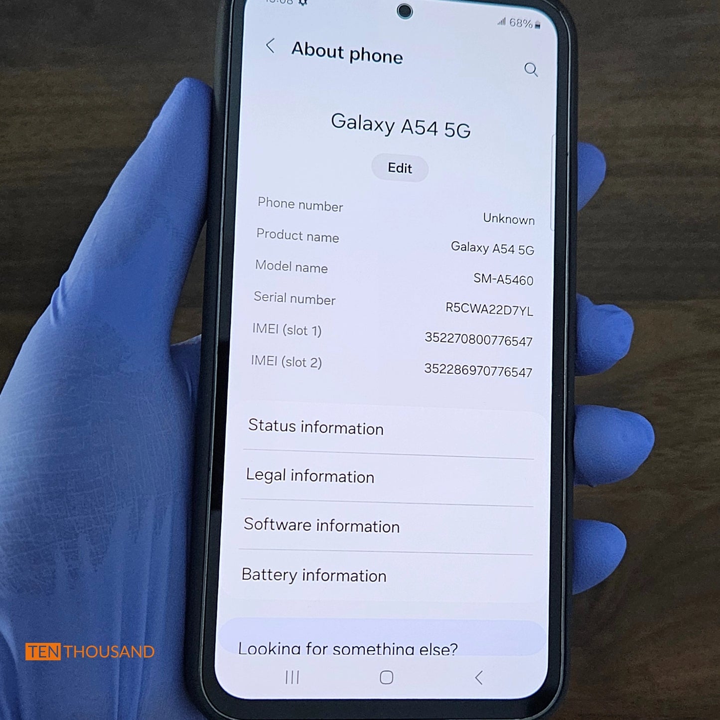 Specifications of Samsung Galaxy A54 5G hidden camera phone including camera, video resolution, and hardware details